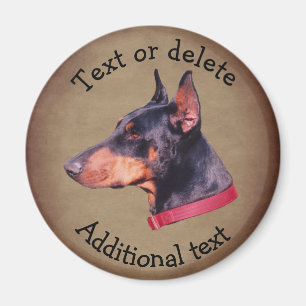 Aimant Doberman Pinscher Chien Personnalisé