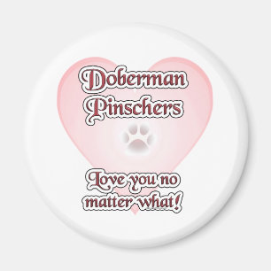 Aimant Doberman Pinscher Love, Love Doberman, Love dobie