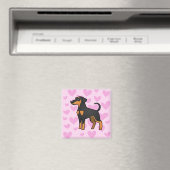 Aimant Doberman Pinscher Love (oreilles de disquette) (In Situ (Lave-vaisselle))