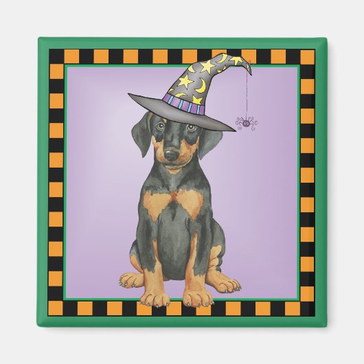 Aimant Doberman Witch (Devant)
