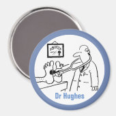 Aimant Docteur avec pied de contrôle de stéthoscope (Recto/Verso)