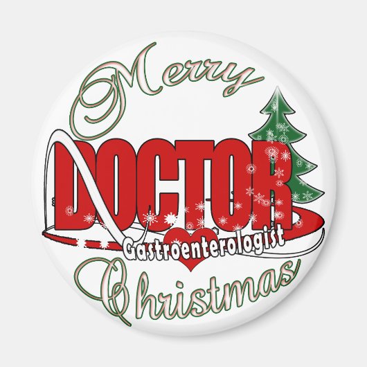 Aimant DOCTEUR CHRISTMAS de gastroentérologue (Devant)