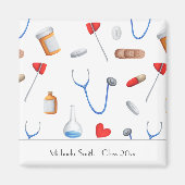 Aimant Docteur - Favoriser Personnalisé (Devant)