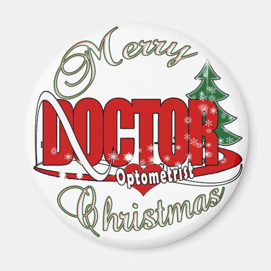 AIMANT DOCTEUR JOYEUX NOËL D'OPTOMÉTRISTE (Devant)