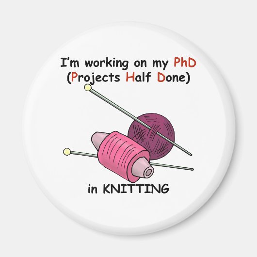 Aimant Doctorat en Tricot (Devant)