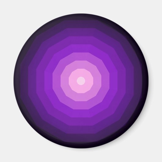 Aimant Dodécagone Géométrique Violet Forme à Douze Côtés (Devant)