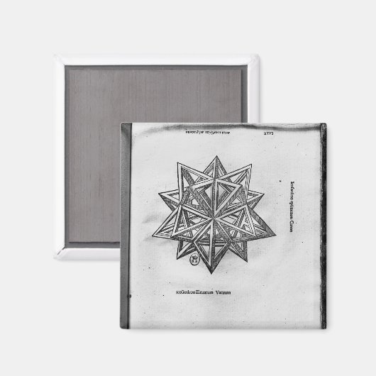 Aimant Dodécahedron, de 'De Divina Proportione' (Recto/Verso)