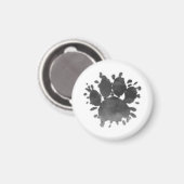 Aimant Dog Paw Print Watercolor Canine Paw (Recto/Verso)