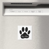 Aimant Dog Paw Print With Custom Name Ceramic Tile (In Situ (Lave-vaisselle))