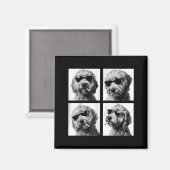 Aimant Dog Smoking Cigarette Funny Goldendoodle Photoboot (Recto/Verso)