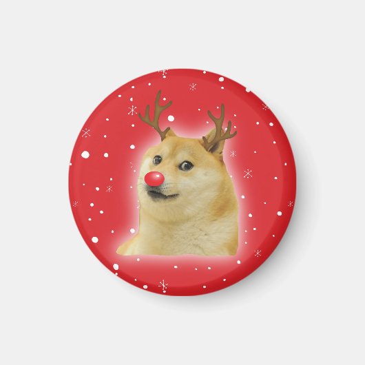 Aimant Doge Dogright Doggo Chien Carte de Mème de Noël ro (Devant)