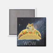 Aimant doge space taco meme (Recto/Verso)