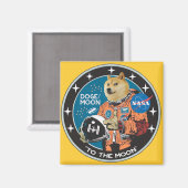 Aimant Dogecoin "à la lune" (Recto/Verso)