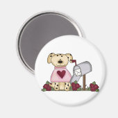 Aimant Doggie Valentine's Day Tshirts et cadeaux (Recto/Verso)