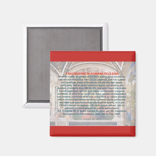 Aimant Dogma de Fide "Extra Ecclesiam Nulla Salus" (Recto/Verso)