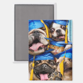 Aimant Dogs and Cat Grads in Photo Booth (Recto/Verso)