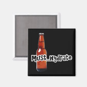 Aimant Doit Hydrater La Bouteille De Bière (Recto/Verso)
