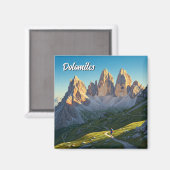 Aimant Dolomites Italie Voyage de randonnée (Recto/Verso)