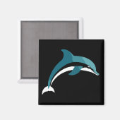 Aimant Dolphin Vector Art Animal Moderne Graphique Urbain (Recto/Verso)