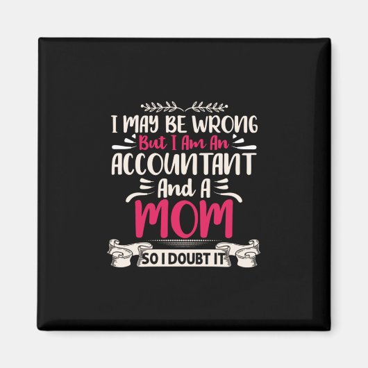 Aimant Don comptable | Accoutant Et Maman (Devant)