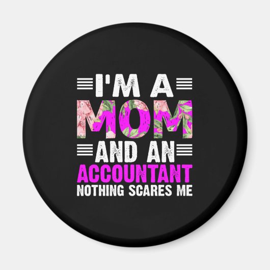 Aimant Don comptable | Je Suis Mère Et Comptable (Devant)