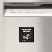 Aimant Don de chien | Anatomie Dachshund Funny Weiner (In Situ (Lave-vaisselle))