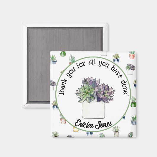 Aimant Don de l'enseignant (Recto/Verso)