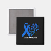 Aimant Don de ruban bleu de sensibilisation (Recto/Verso)