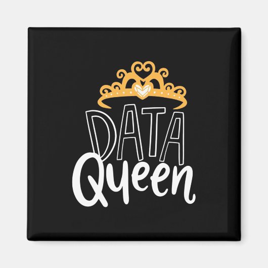 Aimant Don de scientifique | Fier Data Queen (Devant)