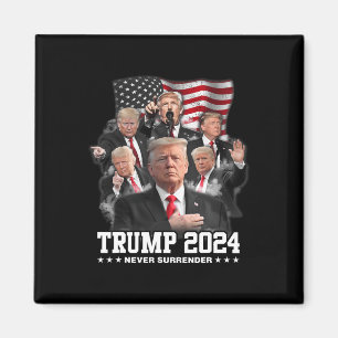 Aimant Donald J Trump 2024 Ne jamais céder 1