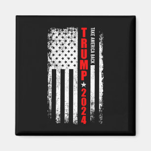 Aimant Donald Trump 2024 Reprendre le drapeau américain à