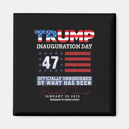 Aimant Donald Trump 47e président 2025 Inauguration États (Devant)