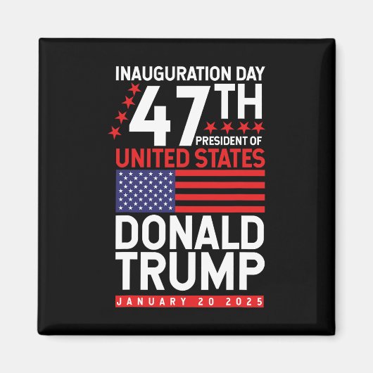 Aimant Donald Trump a gagné l'inauguration de l'élection (Devant)