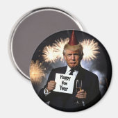Aimant Donald Trump célèbre le style du Nouvel An (Recto/Verso)