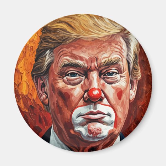 Aimant donald trump clown (Devant)