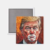 Aimant donald trump clown  (Recto/Verso)