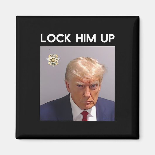 Aimant Donald Trump Coup De Mugshot Le Verrouiller Trump  (Devant)