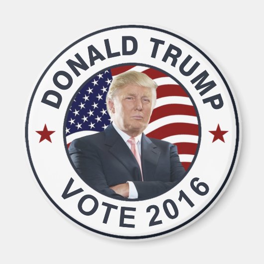 Aimant Donald Trump - Drapeau américain (Devant)