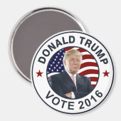 Aimant Donald Trump - Drapeau américain (Recto/Verso)