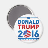 Aimant DONALD TRUMP Élection présidentielle 2016 (Recto/Verso)