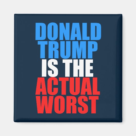 Aimant Donald Trump est le pire bleu réel (Devant)