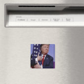 Aimant Donald Trump et le drapeau américain (In Situ (Lave-vaisselle))