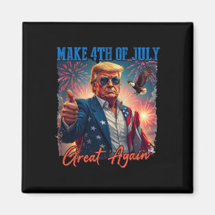 Aimant Donald Trump Feu d'artifice patriotique fait du 4