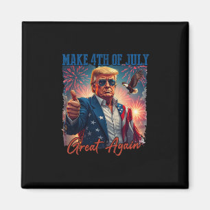 Aimant Donald Trump Feu d'artifice patriotique rend le 4