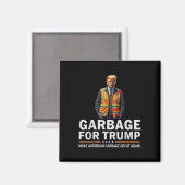 Aimant Donald Trump Garbyge Orange Reflex Safety Vest (Recto/Verso)