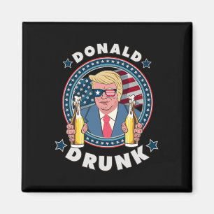 Aimant Donald Trump ivre 4 juillet Drôle de boisson Prés