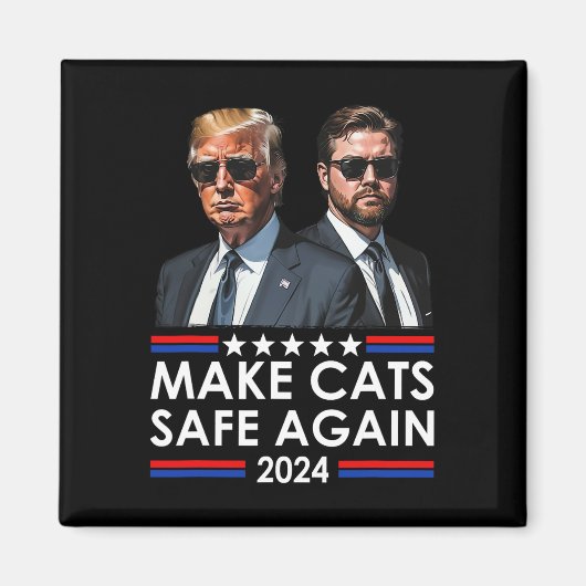 Aimant Donald Trump met les chats en sécurité à nouveau 2 (Devant)