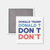 Aimant Donald Trump ne veut pas (Recto/Verso)