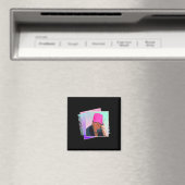 Aimant Donald Trump Retro 80s 90s Graphique (In Situ (Lave-vaisselle))