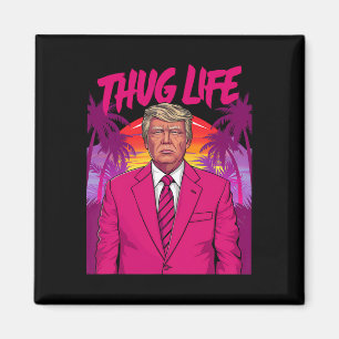 Aimant Donald Trump Rétro Vintage Ambiance Rose Drôle d'A